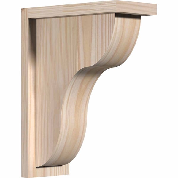 Ekena Millwork Carmel Smooth Corbel w/Backplate, Douglas Fir, 5 1/2"W x 12"D x 16"H COR06X12X16CAR01SDF - main